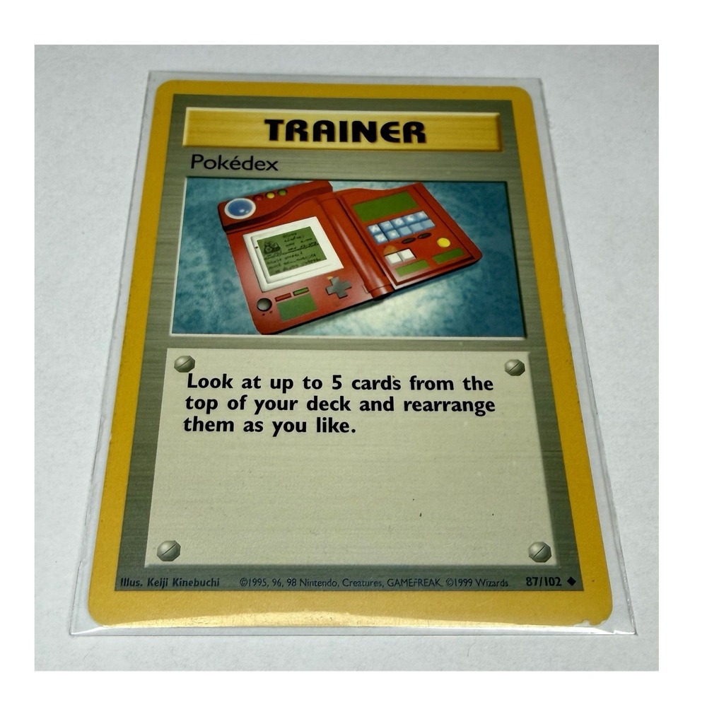 Pokémon Pokédex 87/102 Base Set Trainer Uncommon Regular WOTC 1999 Card